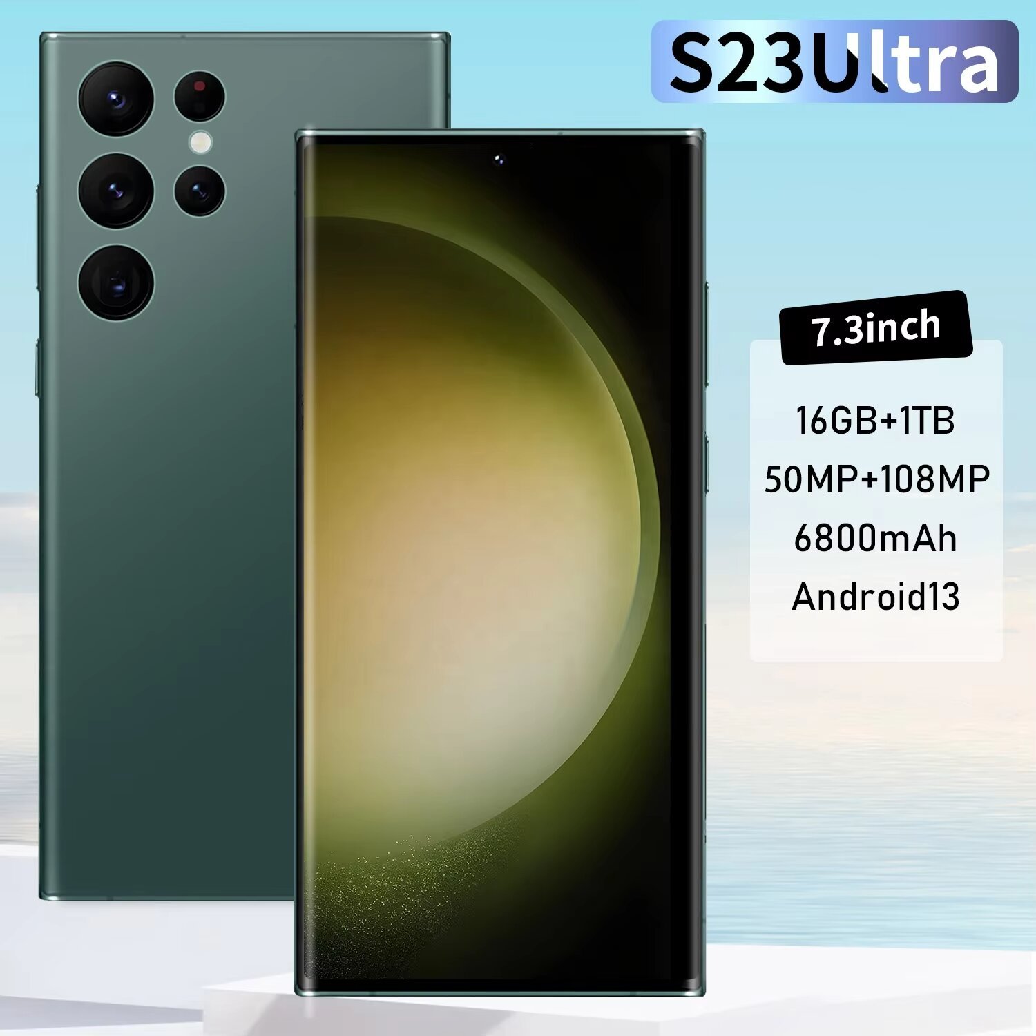 2024 New Original Phone S23 Ultra 16GB+1TB 5G 7.3-inch 48MP 108MP With Built-in Pen Android 13 Smartphone